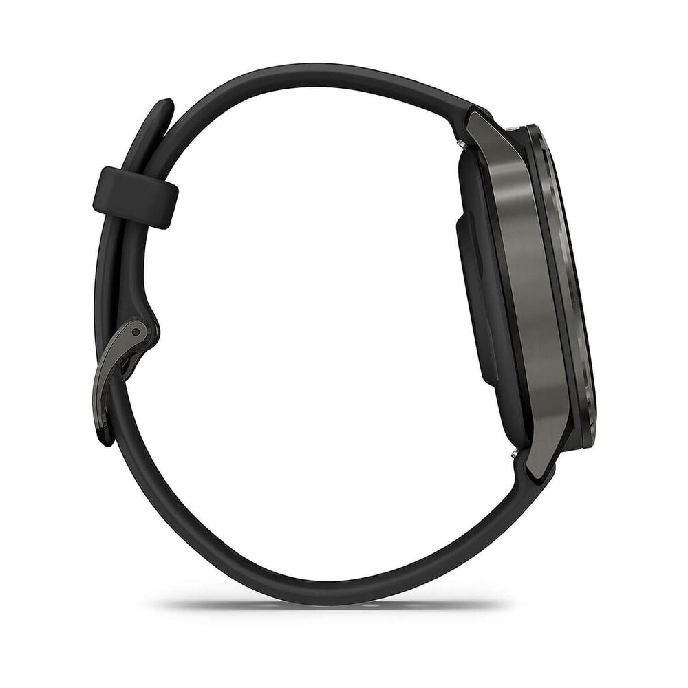 Garmin Venu 4 41mm Slate Bezel Black Silicone Strap Watch image number 6