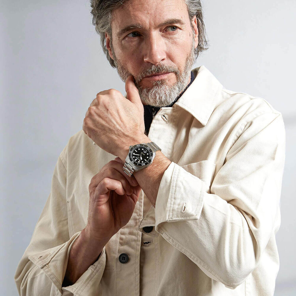 Pre-Owned TAG Heuer Aquaracer Professional 300 Date 43mm Black Dial Steel Bracelet Watch image number 10