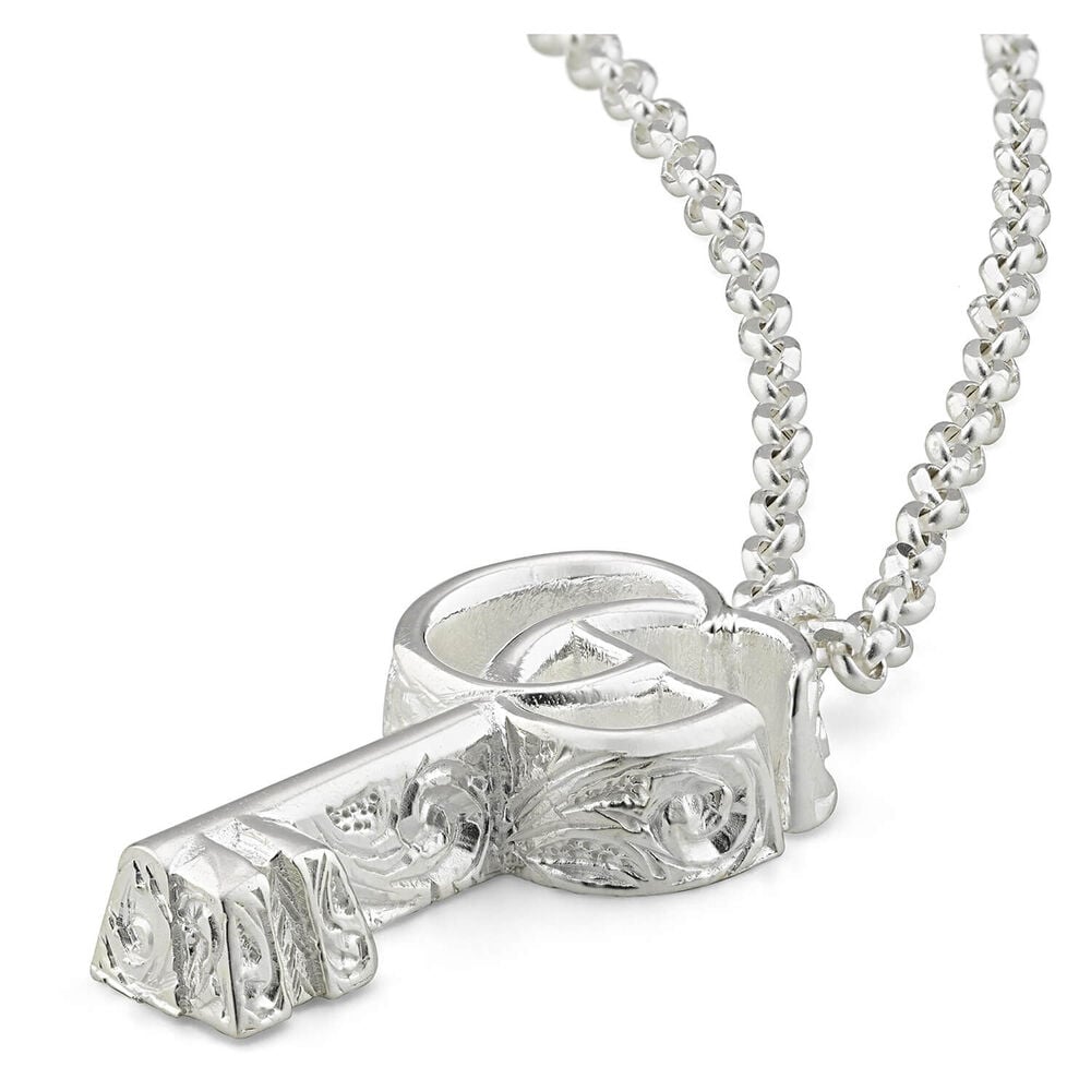 Gucci GG-Marmont Shinny Silver Key Necklet image number 1