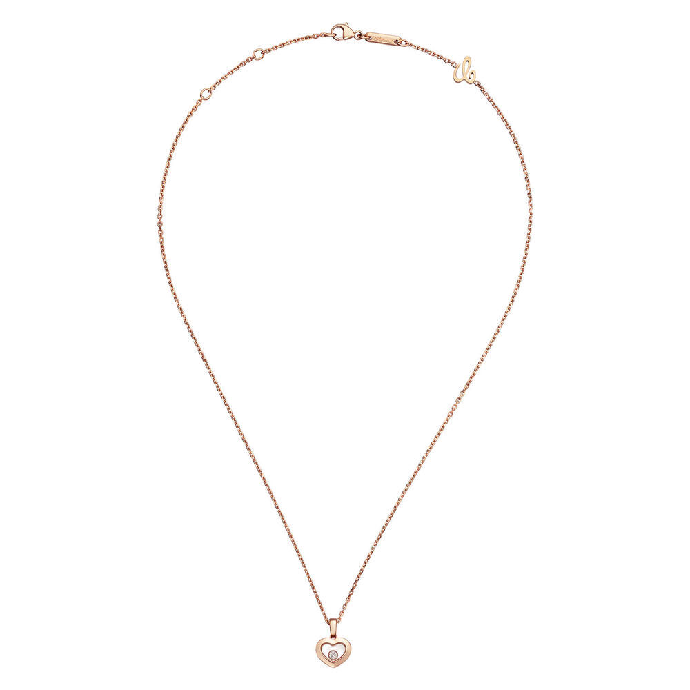 Chopard Happy Diamonds Icons Heart 18ct Rose Gold 0.05ct Diamond Necklace image number 2