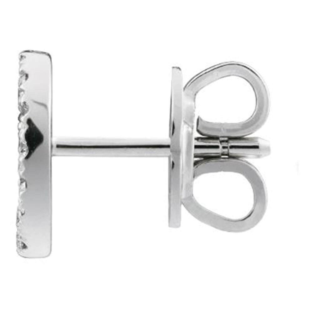 Gucci Interlocking White Gold Diamond Stud Earrings