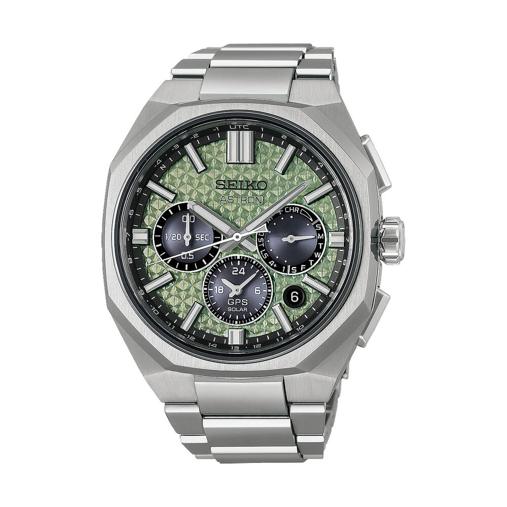 Seiko Astron GPS Solar 2026 Limited Edition Crystal Green Titanium Case & Bracelet Watch