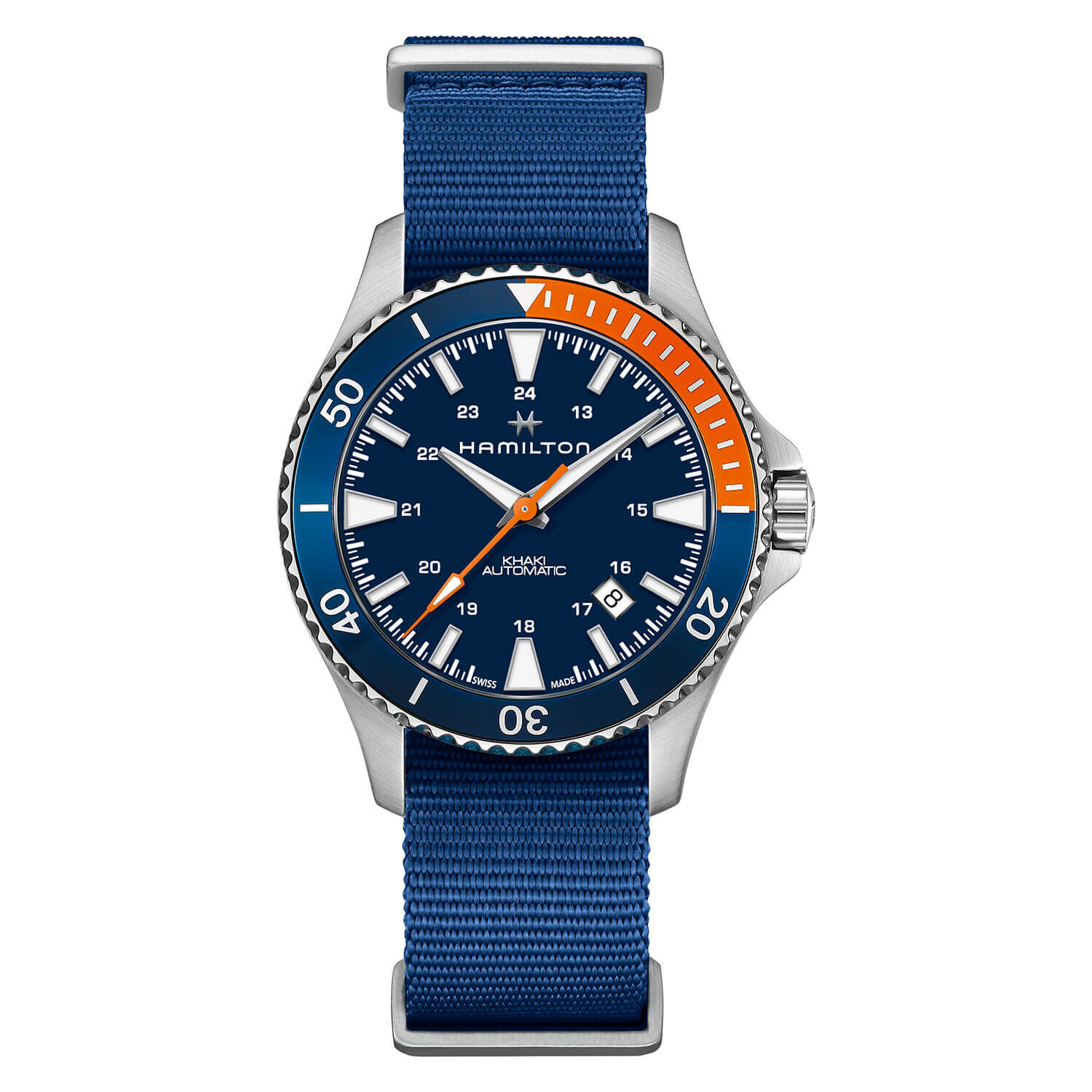 Hamilton blue cheap face watch