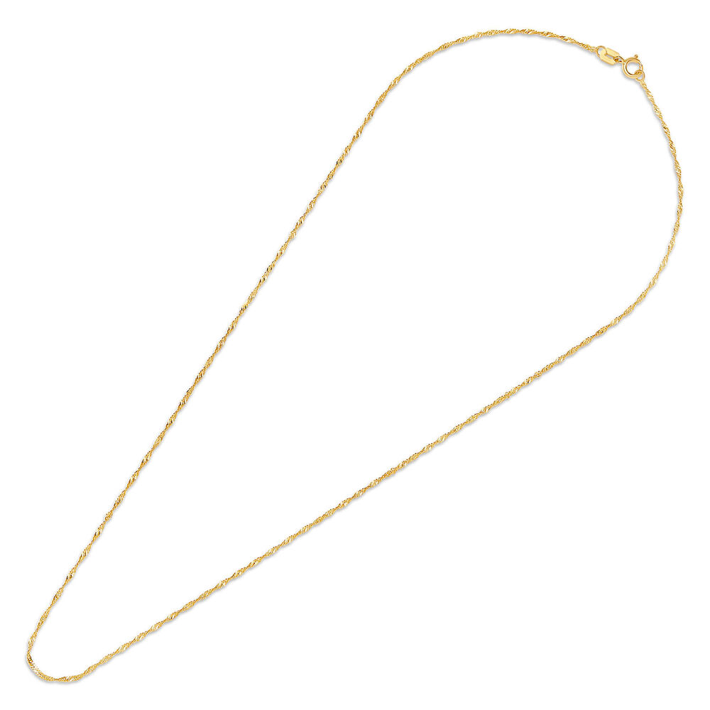 9ct Yellow Gold Sparkle Sing 18' Chain Necklace image number 2