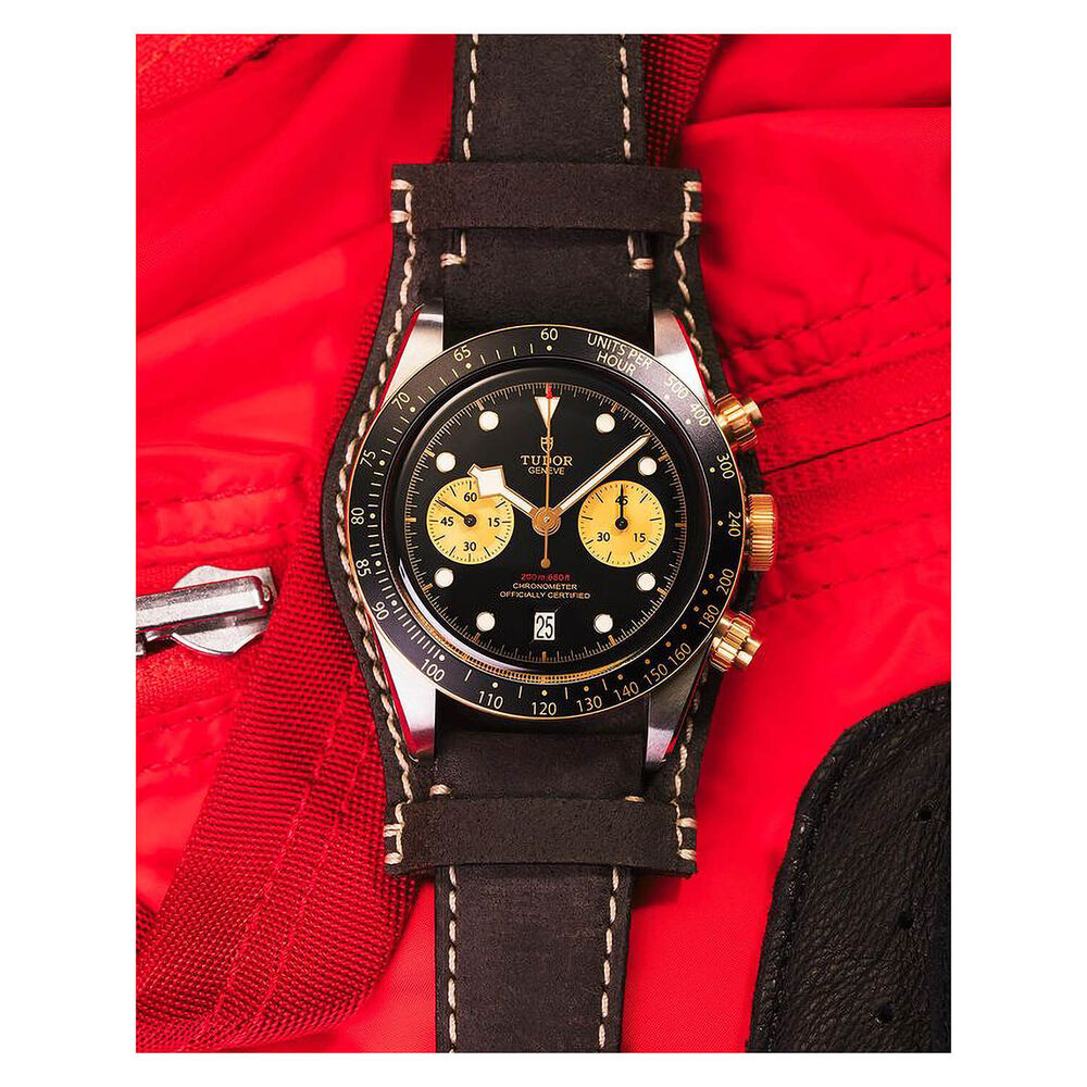 Pre-Owned TUDOR Black Bay S&G Chrono 41mm Black Dial Brown Leather Strap Watch image number 5