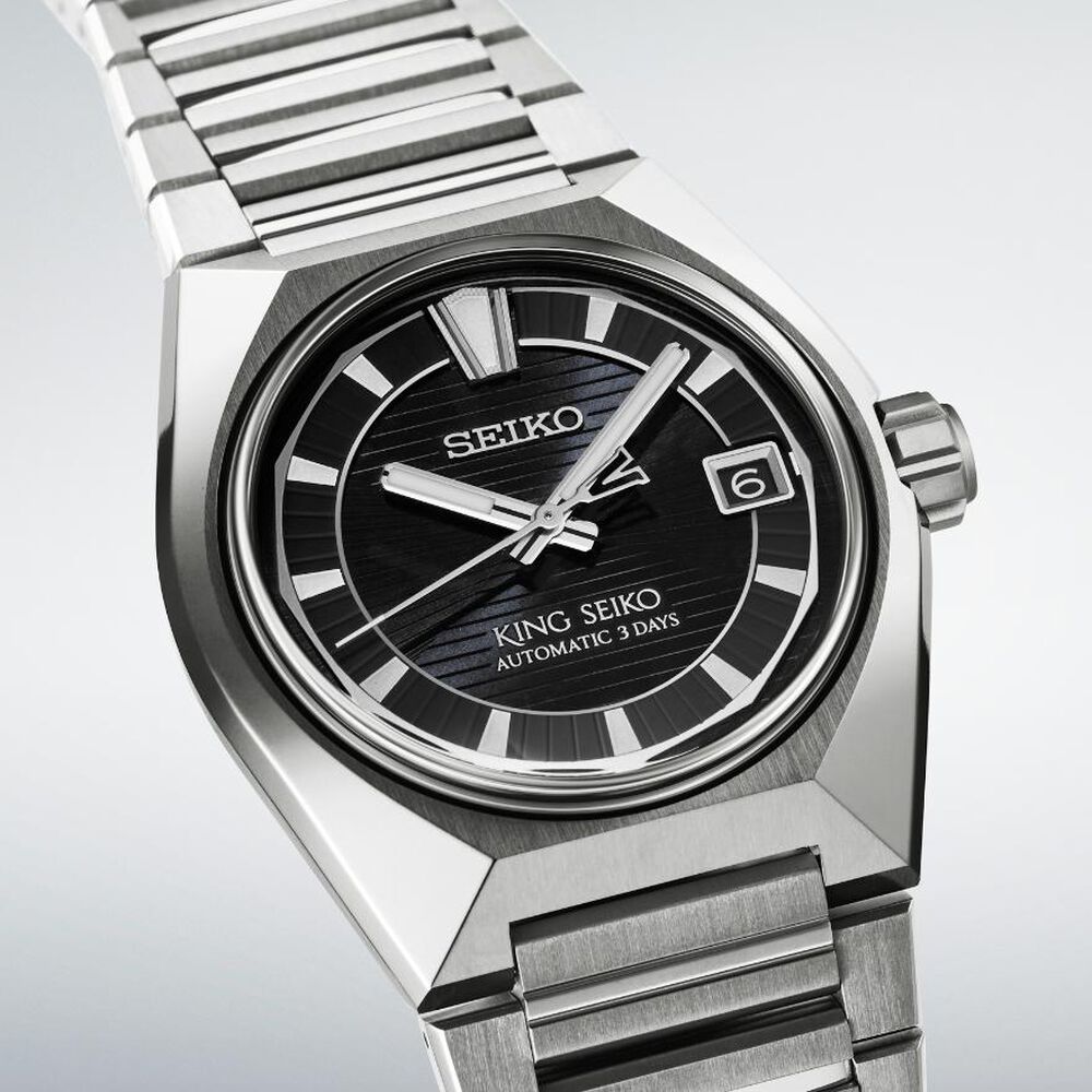 Seiko King Seiko VANAC "Tokyo Highway" Night Black 41mm Black Dial Titanium Bracelet Watch