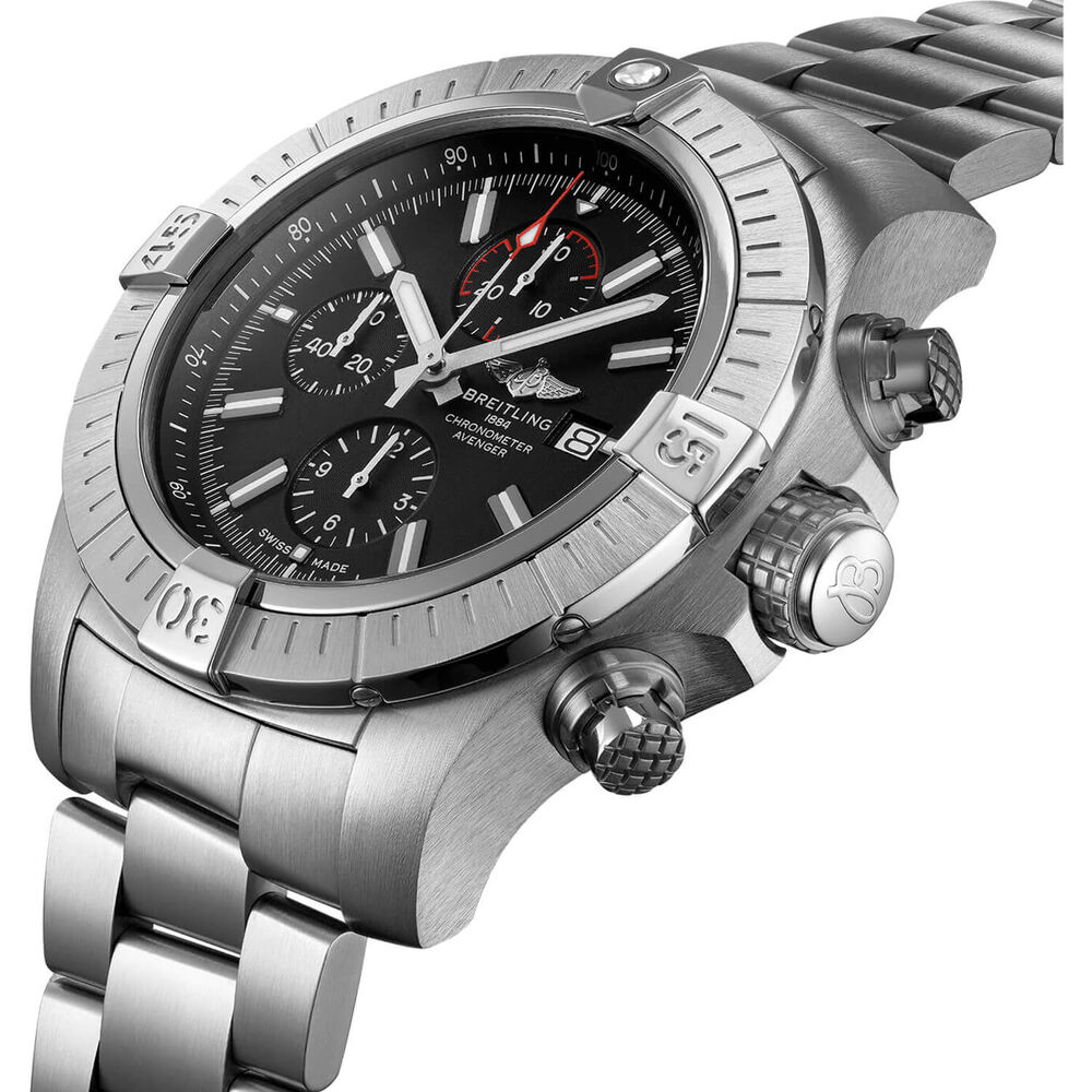 Breitling Avenger 48mm Chronograph Black Dial Bracelet Watch