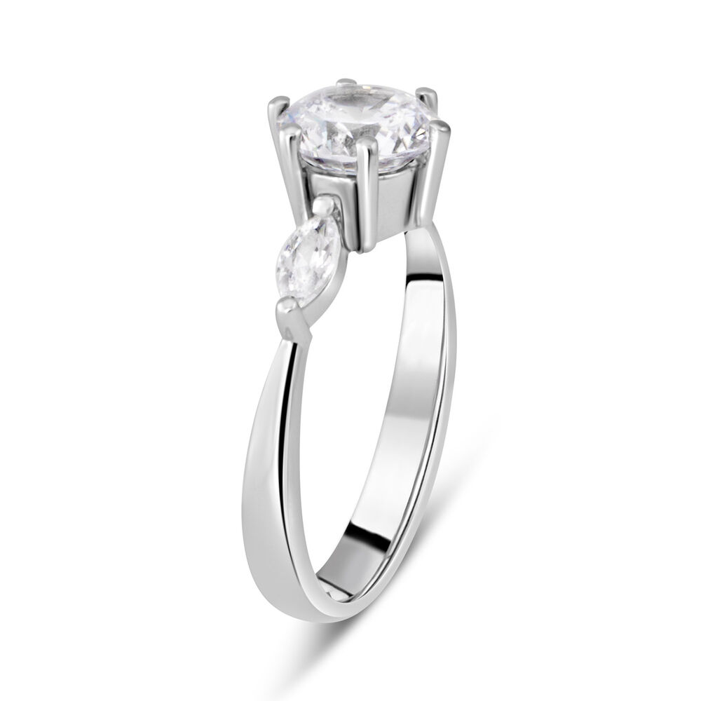 9ct White Gold Dress Ring image number 6