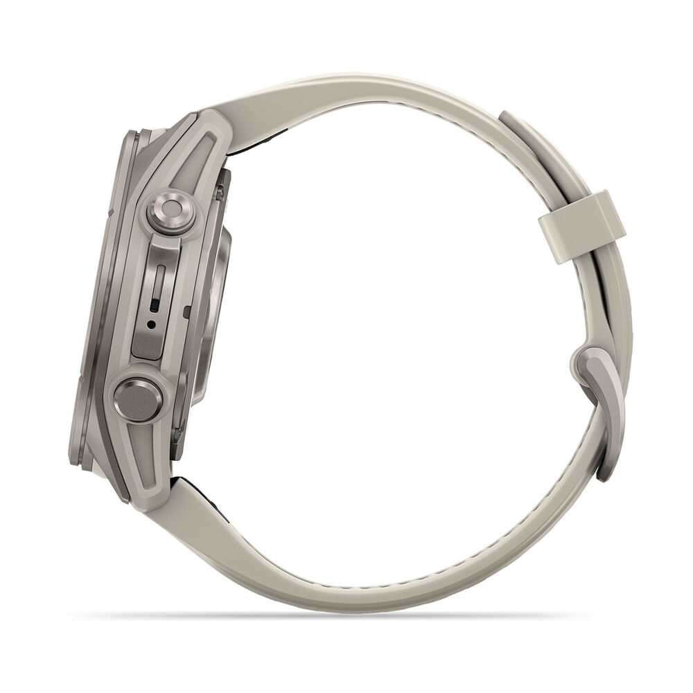 Garmin fenix 9 43mm Titanium Fog Grey Silicone Strap Watch