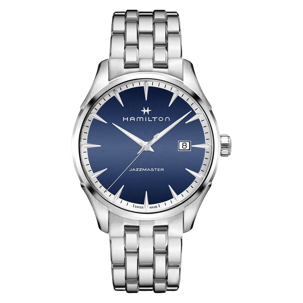 Hamilton Jazzmaster Gent Quartz 40mm Blue Steel Case Bracelet Watch image number 0
