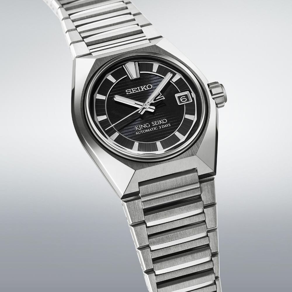 Seiko King Seiko VANAC "Tokyo Highway" Night Black 41mm Black Dial Titanium Bracelet Watch