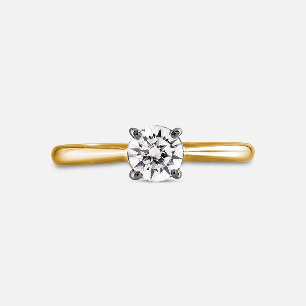 Prism 9ct Yellow Gold 0.33ct Round Brilliant Diamond Solitaire Ring