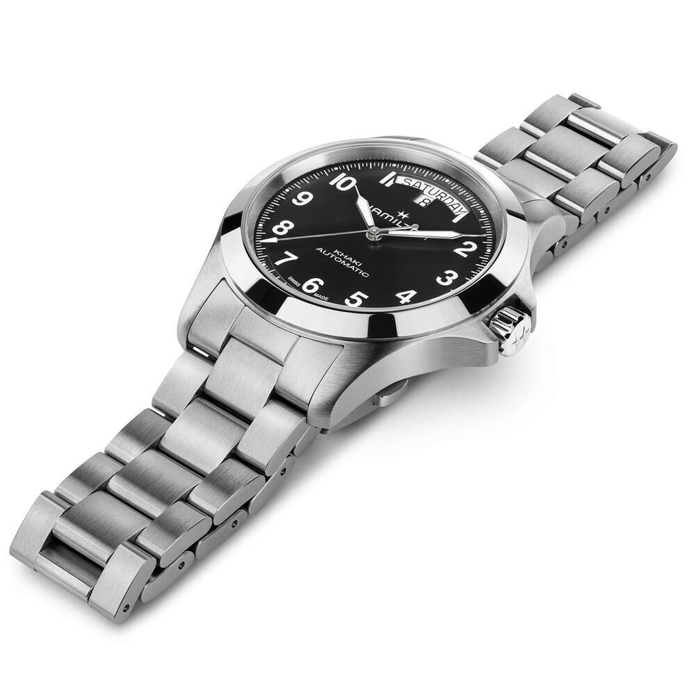 Hamilton Khaki Field King Day-Date 40mm Black Dial Steel Bracelet Watch