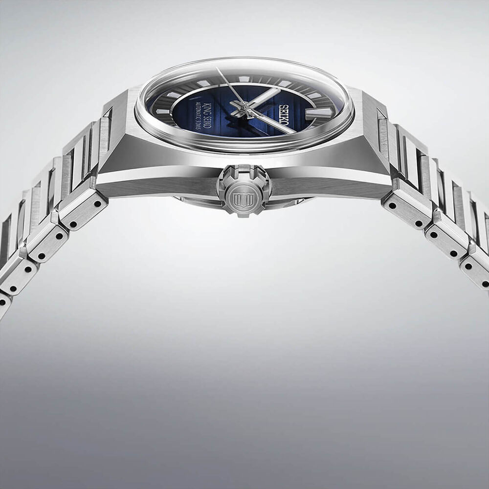 Seiko King Seiko VANAC  'Tokyo Midnight' 41mm Blue Dial Steel Bracelet Watch image number 4