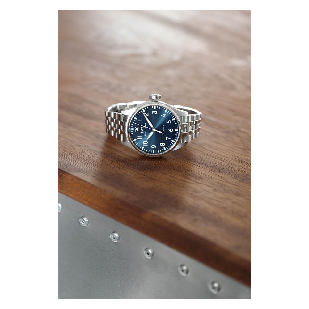 IWC Schaffhausen Big Pilot's Watch 43 Blue Dial Bracelet Watch image number 13