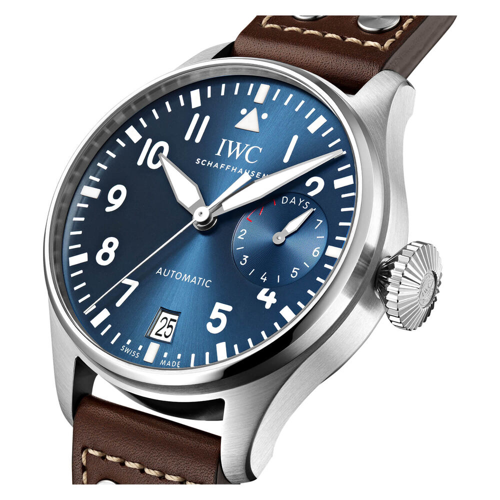 IWC Schaffhausen Big Pilot's Watch Edition “Le Petit Prince” Blue Dial Brown Strap Watch image number 1