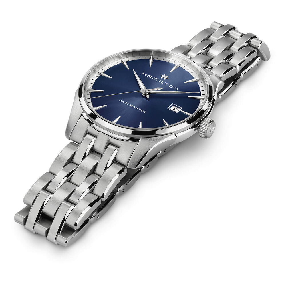 Hamilton Jazzmaster Gent Quartz 40mm Blue Steel Case Bracelet Watch