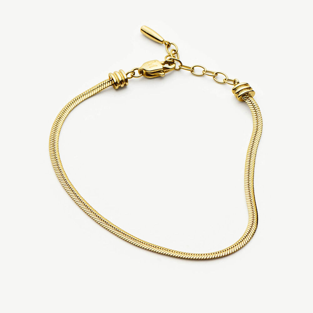 Missoma 18ct Gold Plated Steel Thin Snake Chain Bracelet