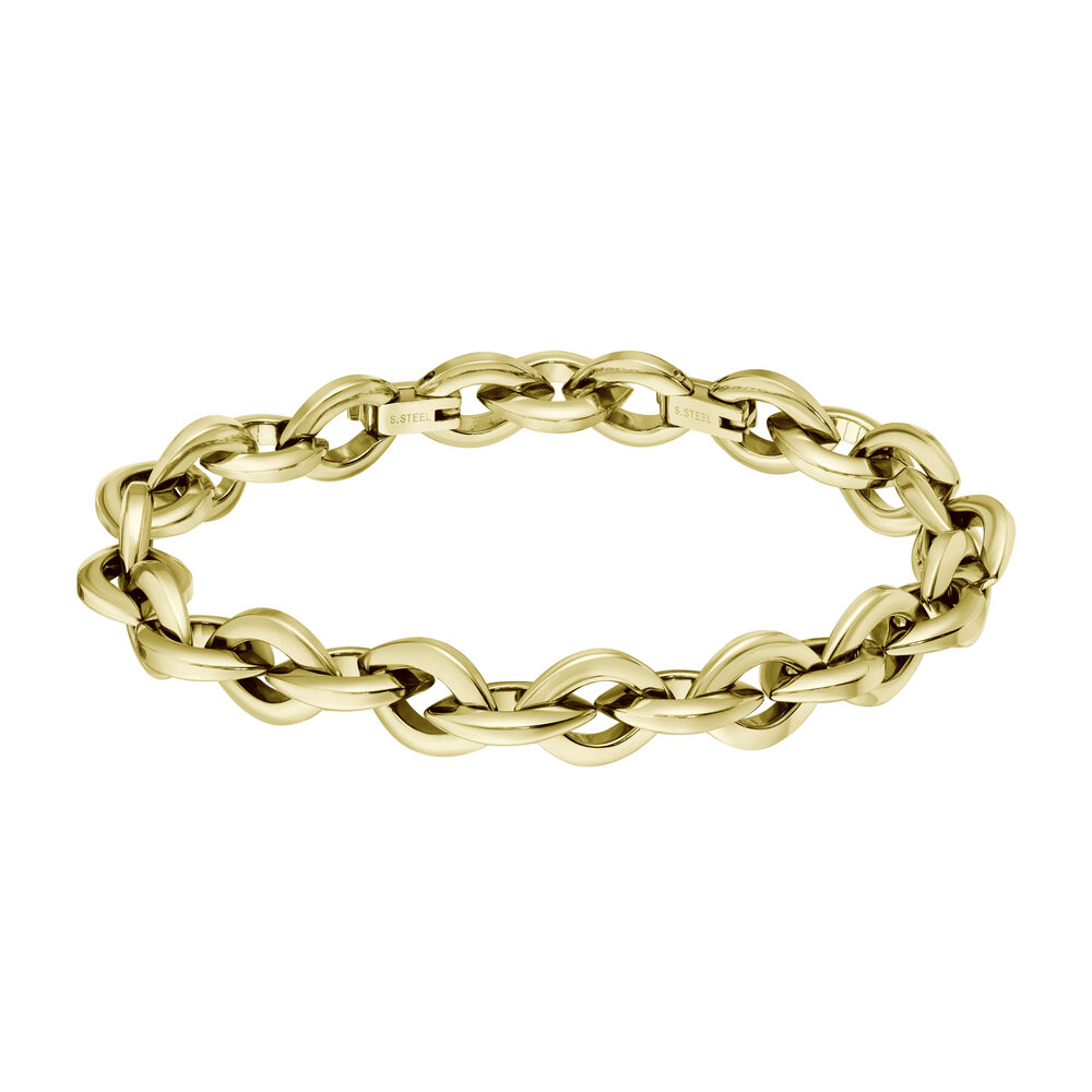 BOSS Fiora Yellow Gold Tone Stainless Steel Bracelet image number 2