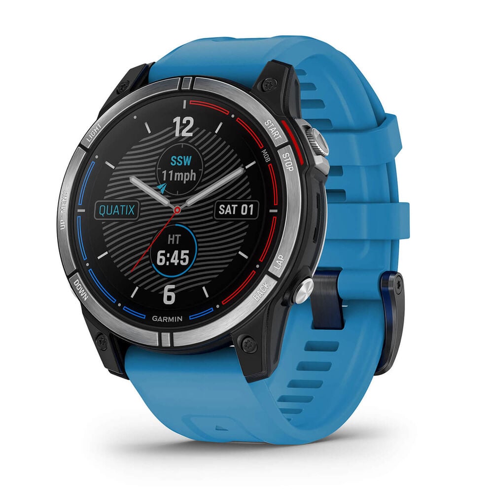 Garmin Quatix 7 Multi Function Blue Strap Watch