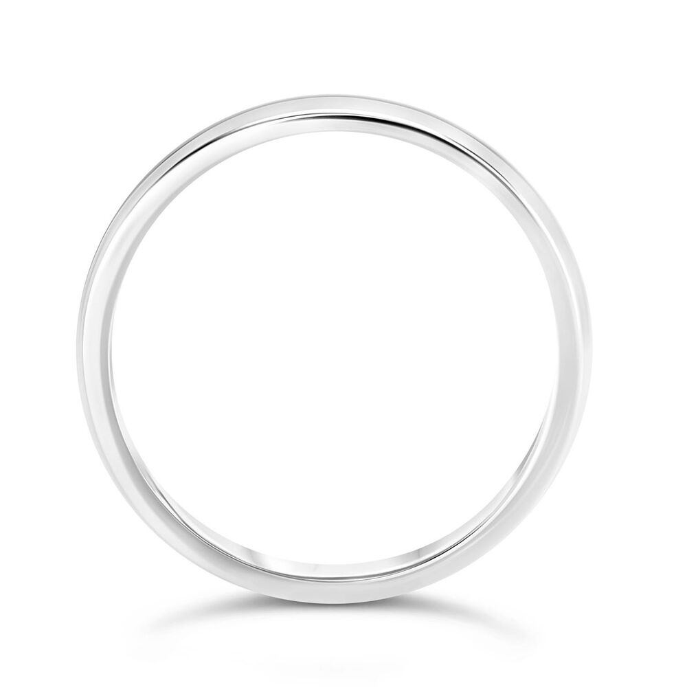 Ladies' 18ct white gold 2.5mm classic court wedding ring image number 2