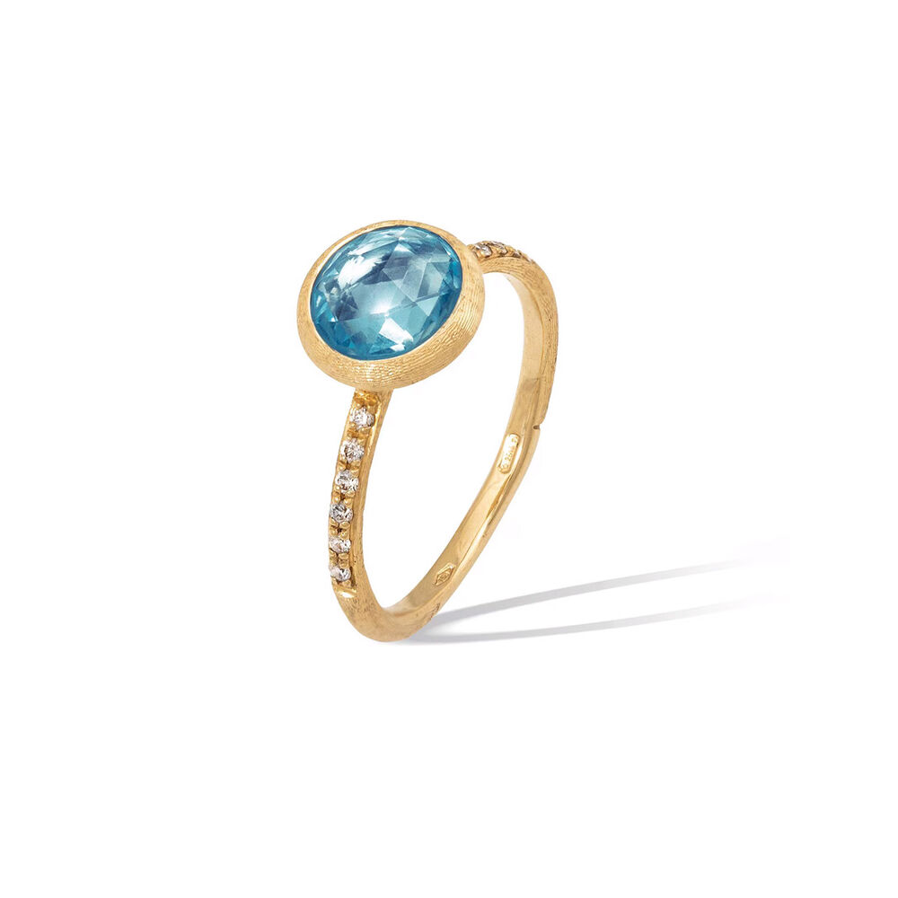 Marco Bicego Jaipur 18ct Yellow Gold Blue Topaz Ring