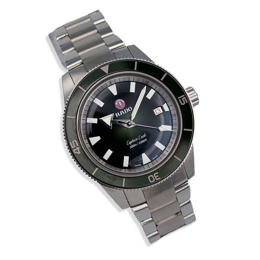 Pre-Owned Rado Captain Cook Automatic Green 42mm Mens Watch