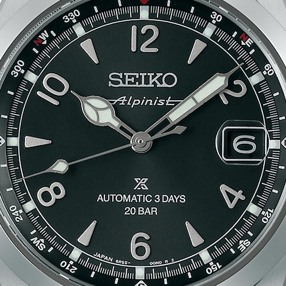 Seiko Prospex Alpinist 39.5mm Summit Black Dial Stainless Steel Bracelet Watch