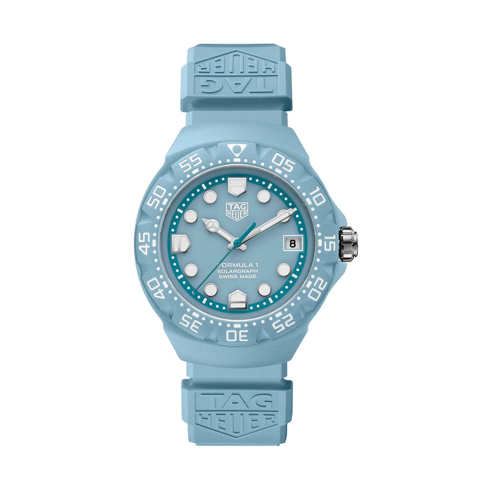 TAG Heuer Formula 1 Solargraph Blue Dial Rubber Strap Watch