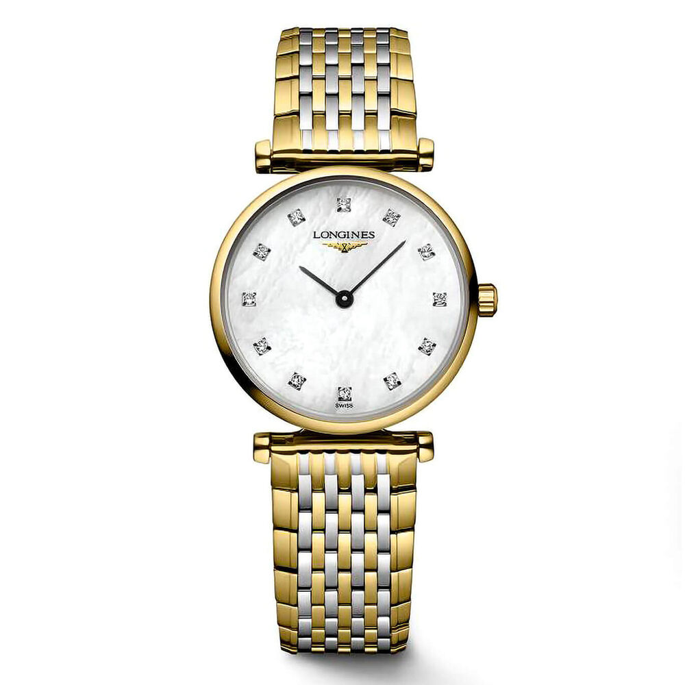 Longines Elegance La Grande Classique 24mm MOP Dial Diamond Dot Two Tone Bracelet Watch image number 0