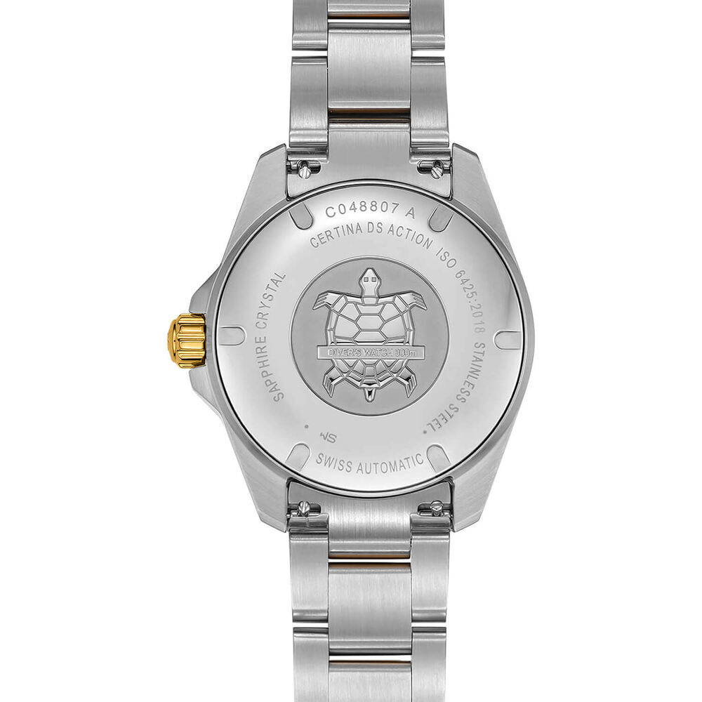 Certina DS Action Diver Powermatic 80 38mm Blue Dial Gold PVD Steel Bracelet Watch image number 2