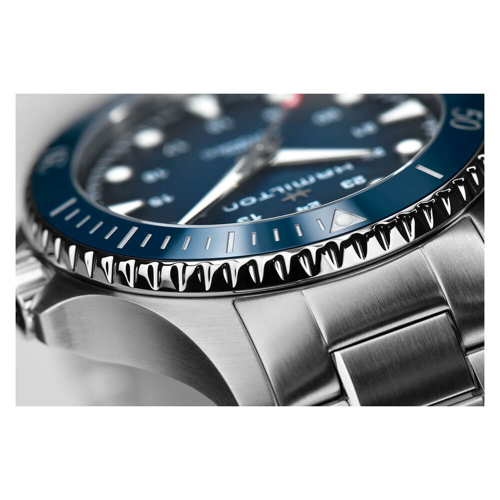 Hamilton Khaki Navy Scuba 43mm Blue Dial Blue Bezel Steel Case Bracelet Watch image number 5