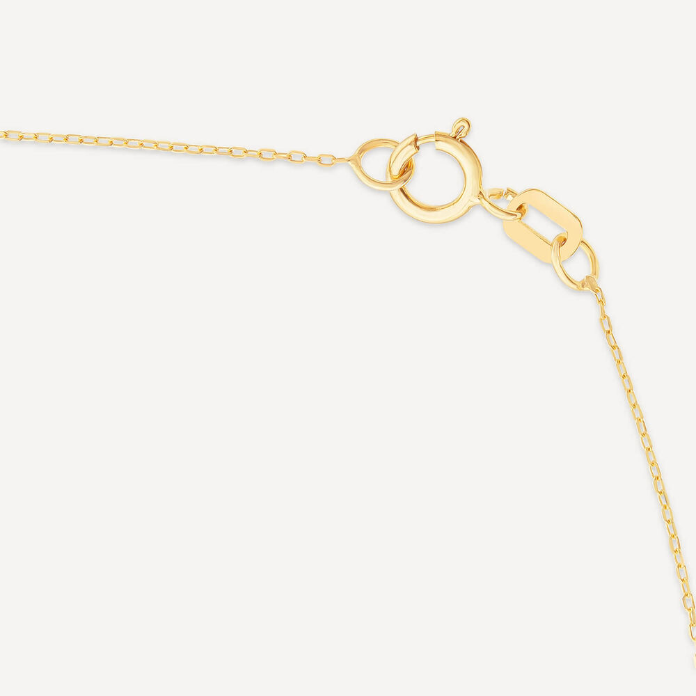 9ct Yellow Gold Cubic Zirconia Sun & Moon & Star Drop Pendant image number 3