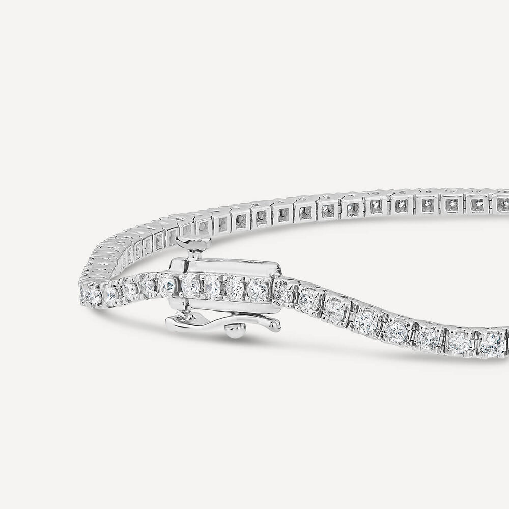 Platinum 2.00ct Diamond Tennis Bracelet image number 2