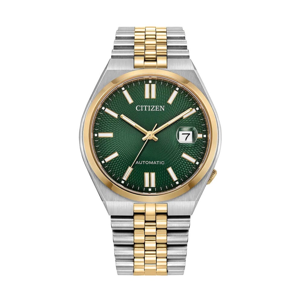 Citizen Tsuyosa 60 Automatic 40mm Green Dial Two Tone Steel Bracelet Watch image number 0