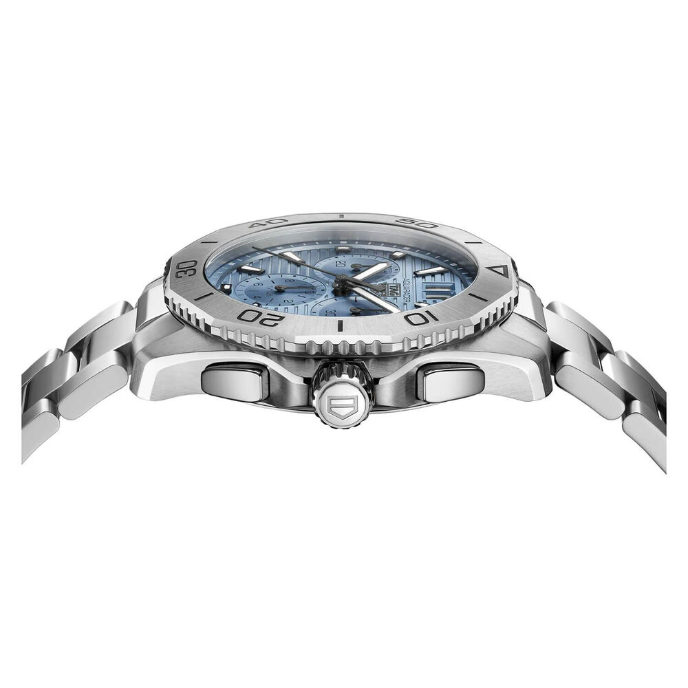 TAG Heuer Aquaracer Professional 200 Chronograph 40mm Light Blue Dial Steel Bracelet Watch image number 2