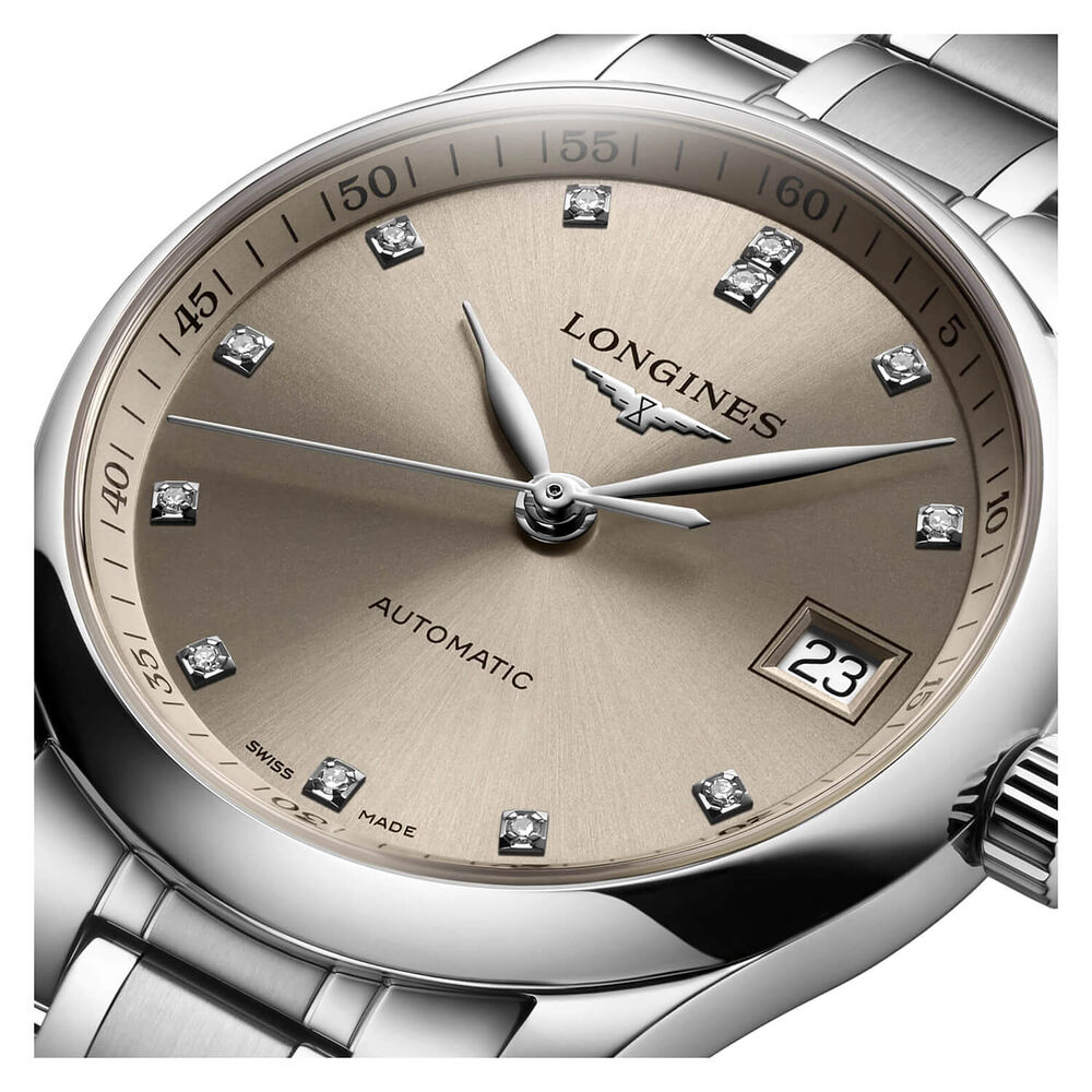Longines Master Collection 34mm Beige Dial Bracelet Watch image number 4