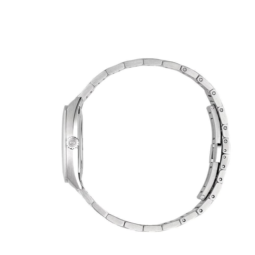 Gucci Interlocking 29mm Black Dial Diamond Dots Steel Bracelet Watch
