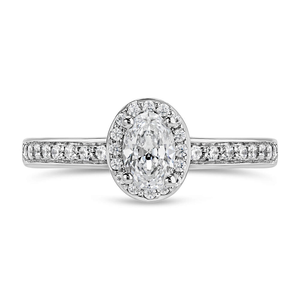 Northern Star 0.62ct Oval Diamond 18ct White Gold Ring