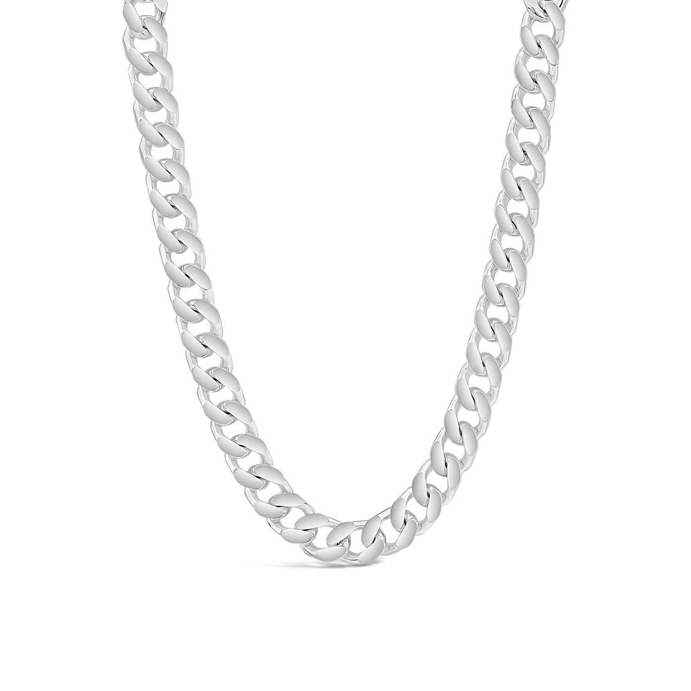Sterling Silver Square Curb 20' Chain Necklace