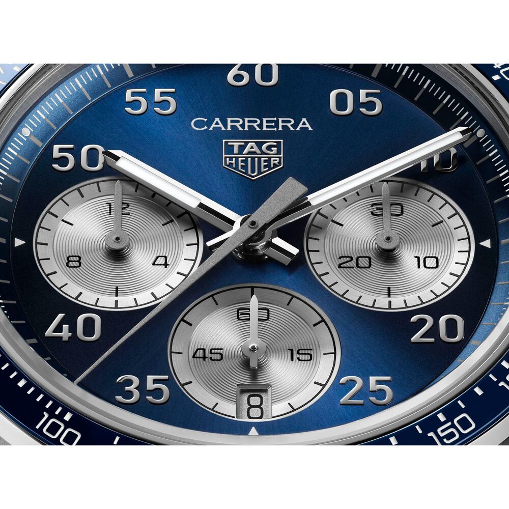 TAG Heuer Carrera Chronograph Sport 42mm Blue Dial Steel Bracelet Watch