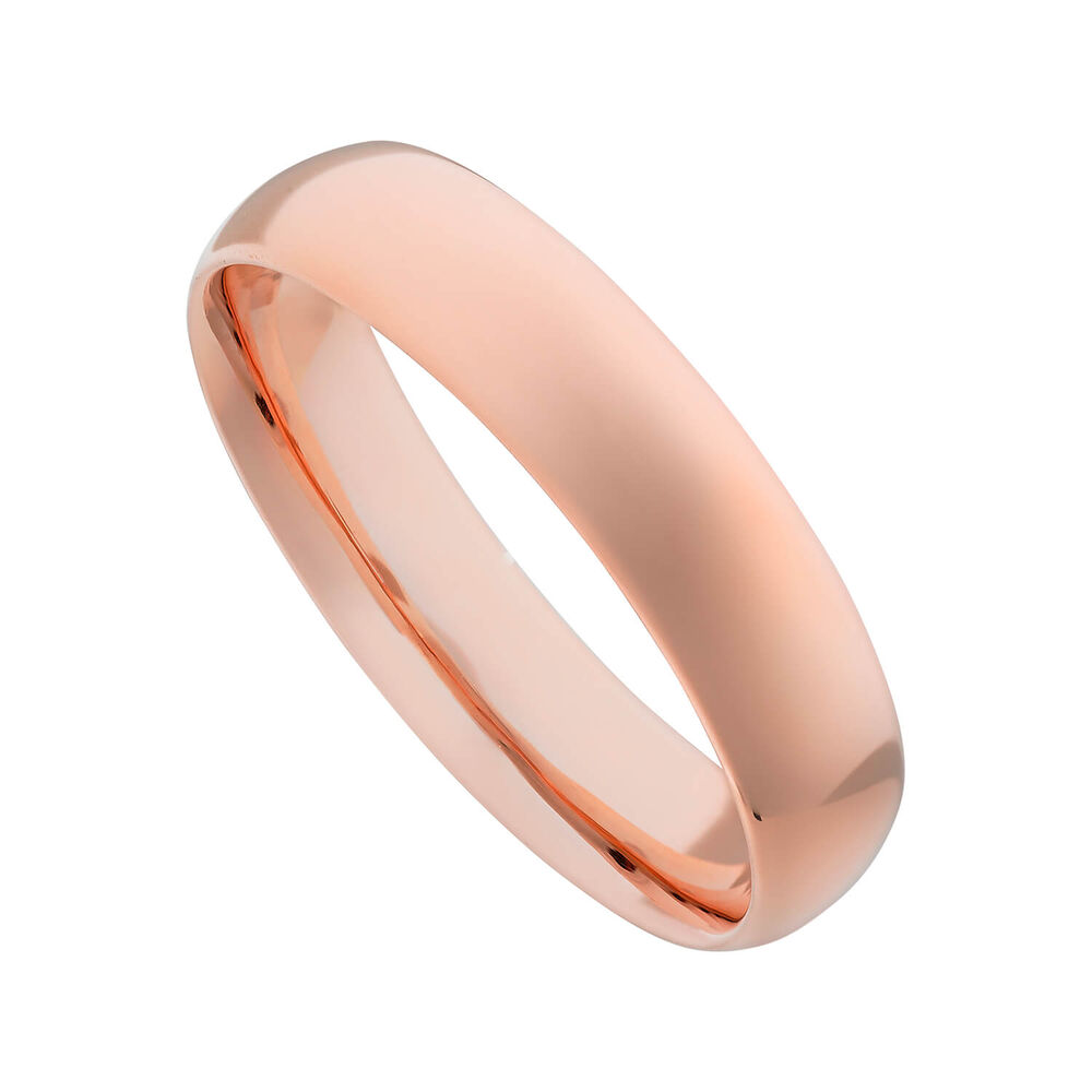 9ct rose gold 5mm classic court wedding ring