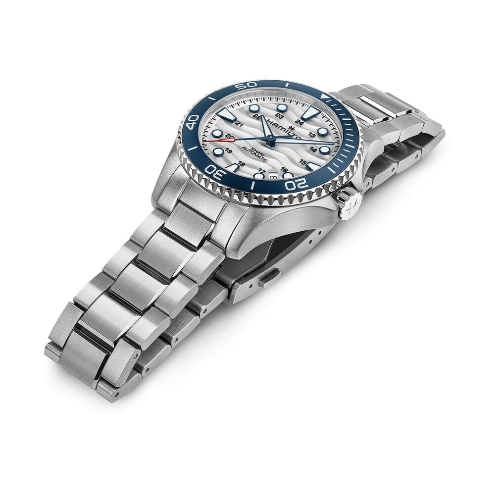 Hamilton Khaki Navy Scuba Auto 40mm White Dial Steel Bracelet Watch