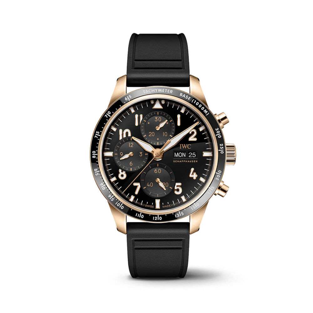 IWC Schaffhausen Pilot’s Performance Chronograph 41mm Black Dial Rubber Strap Watch
