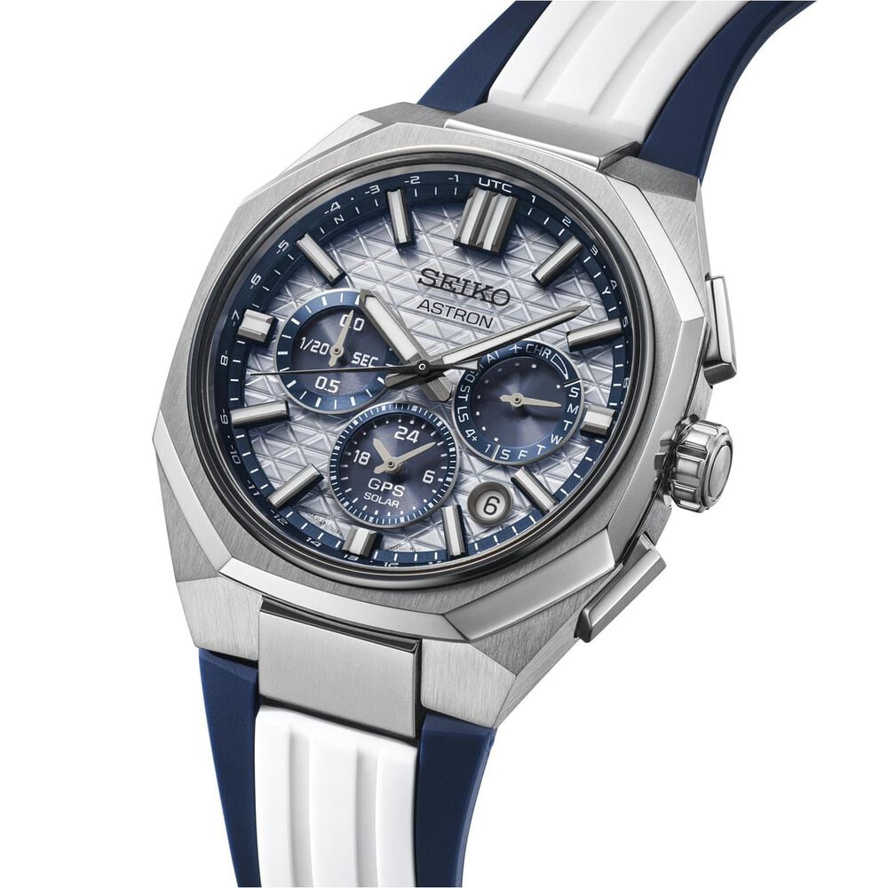 Seiko 145th Anniversary Astron GPS Solar 5X63 White-Silver Dial Titanium Bracelet Watch