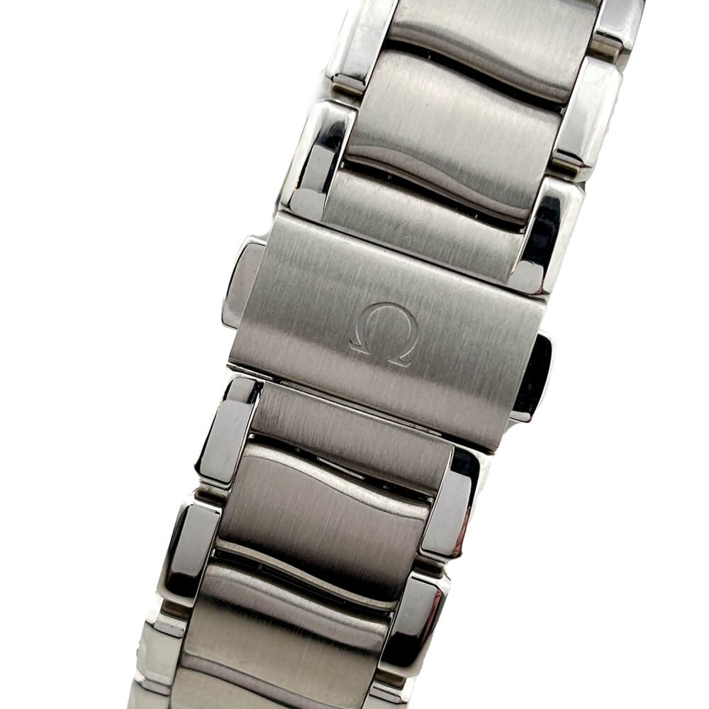 Pre-Owned OMEGA De Ville Ladymatic 34mm Black MOP Dial Diamond Dots Steel Bracelet Watch image number 2