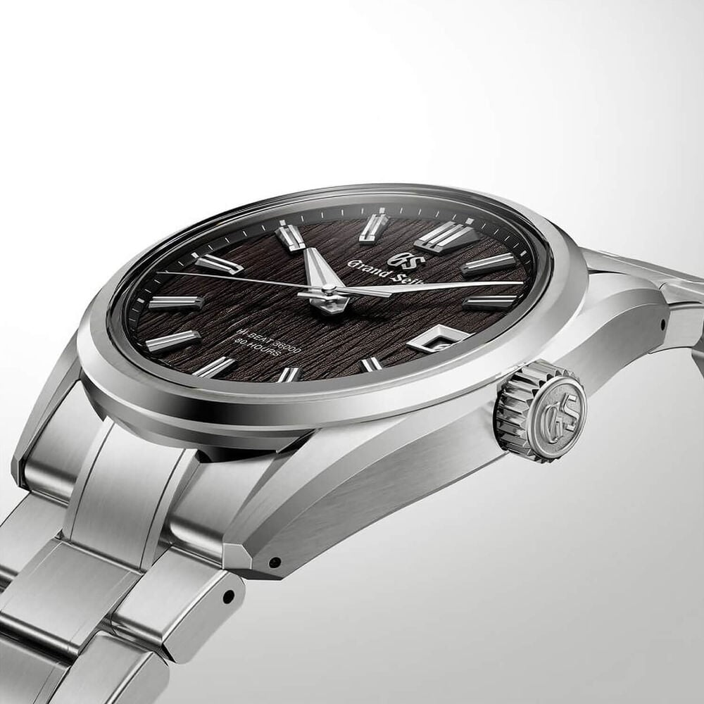 Grand Seiko Evolution 9 'Night Birch' Hi-Beat 40mm Black Dial Titanium Bracelet Watch