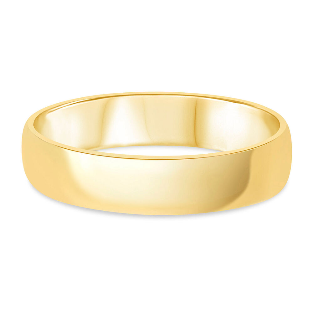 18ct gold 4mm classic court plain wedding ring