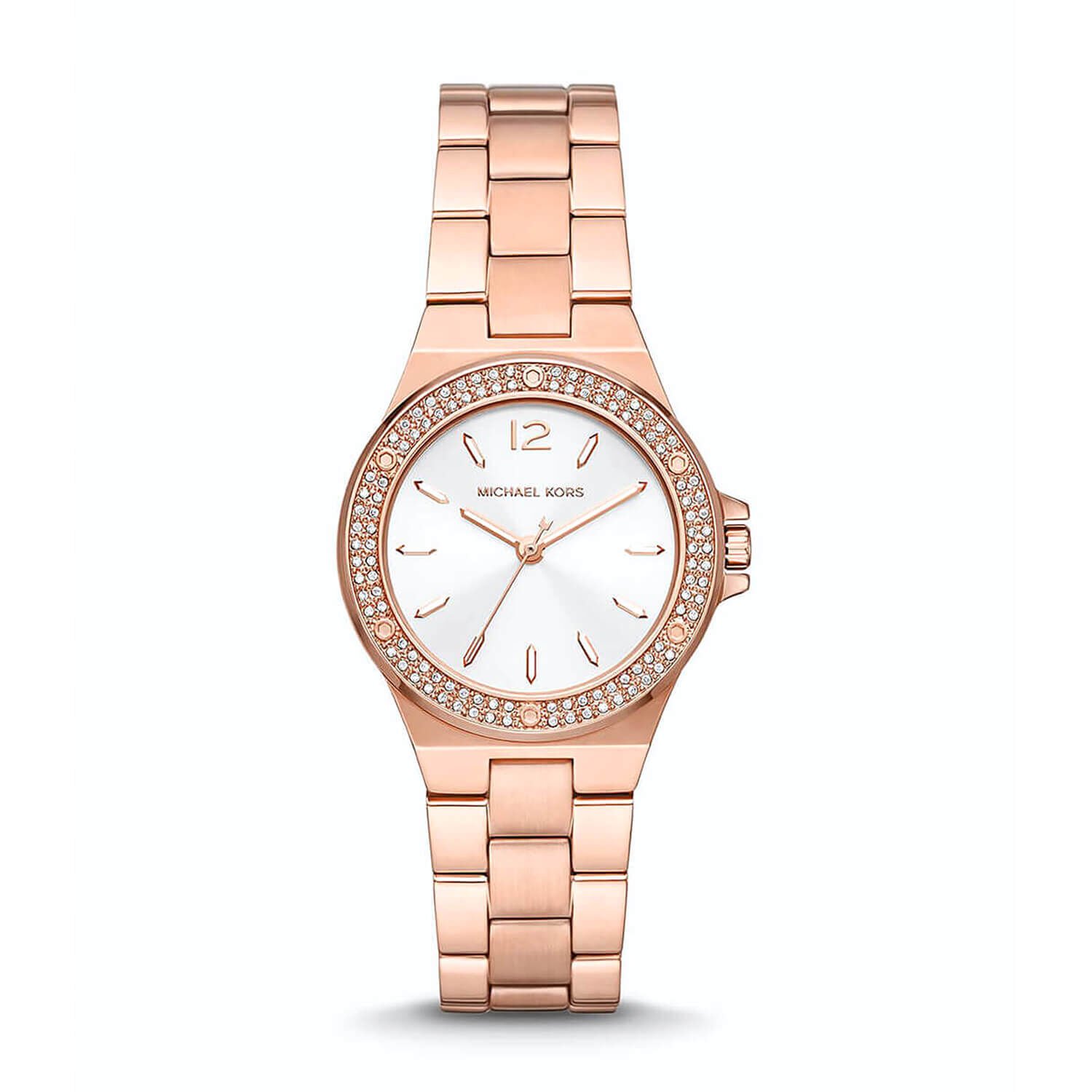 Michael Kors 33mm Silver Dial Rose Gold Bracelet Watch