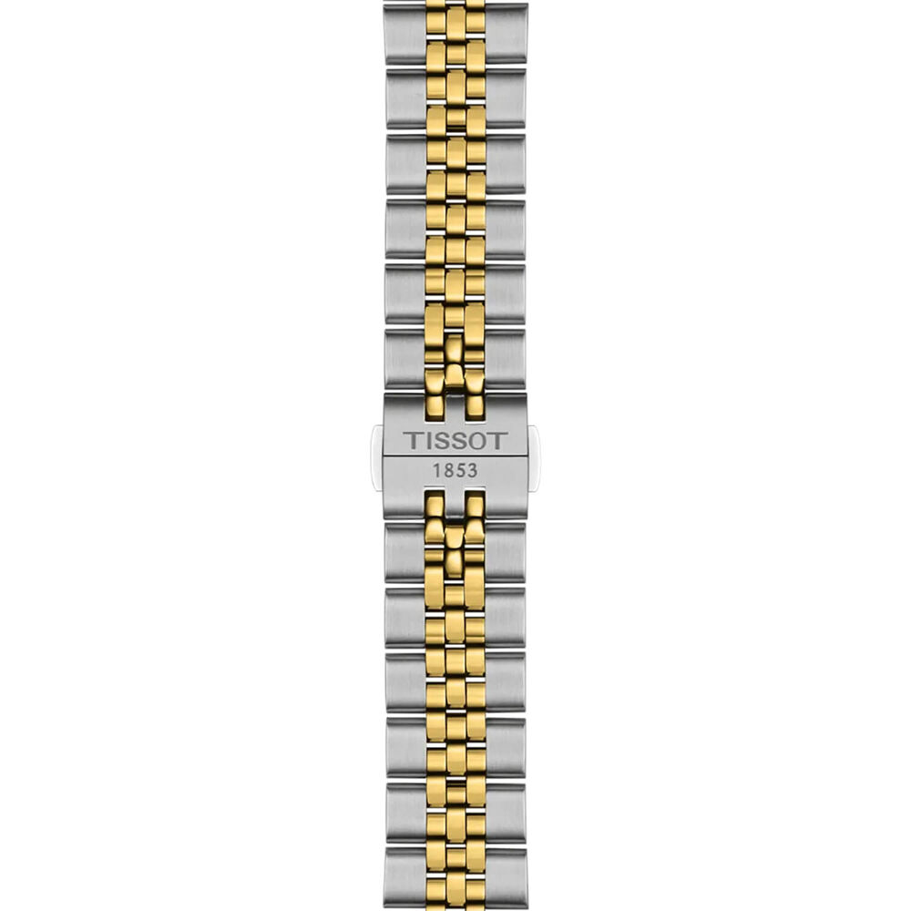 Tissot Ballade Powermatic 48 COSC 30mm Silver Dial Yellow Gold PVD Steel Bracelet Watch image number 5